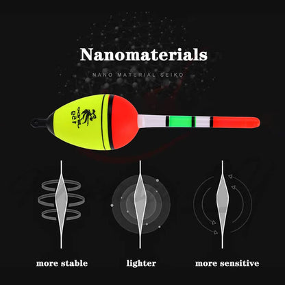 3pcs 10/15/20g Luminous Fishing Night Float Tubes Light Float Plastic Bobber Sea Rock Fishing Striking Floats Tools