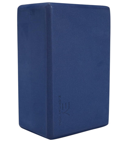 Everyday Yoga Foam Yoga Block 4 Inch - High-Density EVA Support Block for Stability, Balance & Flexibility, Lightweight, Durable & Comfortable - True Navy