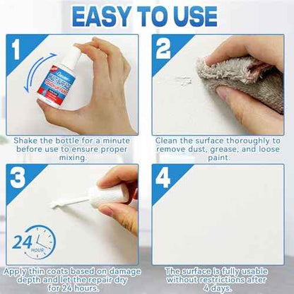 White Touch Up Paint, Multi-Surface Touch Up Paint Pen for Chips and Scratches, White Paint for Walls, for Wall Enamel Furniture Appliance Porcelain Cabinet Bath (Semi-Gloss)
