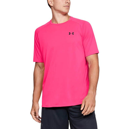 Under Armour Men's Tech 2.0 Short-Sleeve T-Shirt , Pink Surge (687)/Black, Large