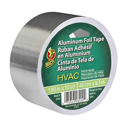 Duck Brand HVAC UL 723 Metal Repair Aluminum Foil Tape, 1.88-Inch by 10 Yards, Single Roll, Silver (280416)