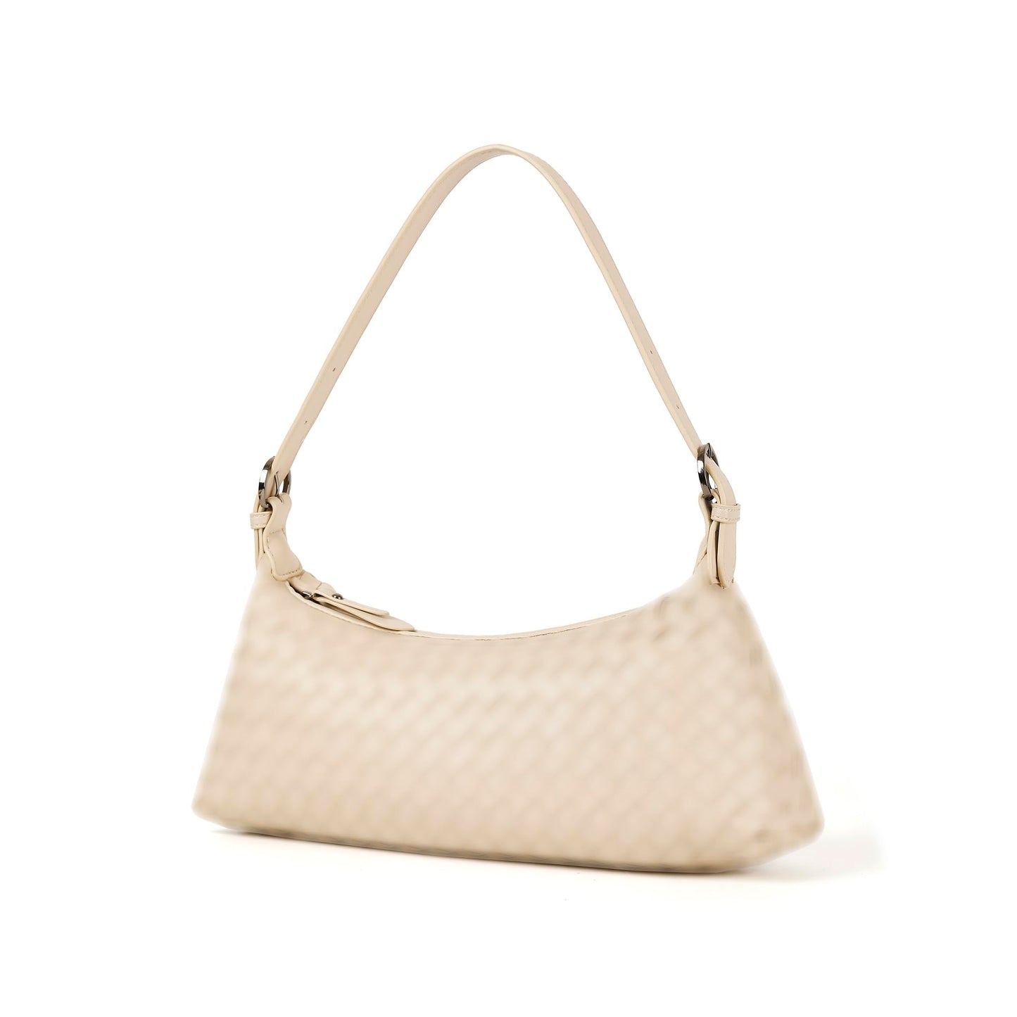 YLYYHH Shoulder Bags for Women, Woven Leather Crossbody Bag Small Purse Cute Hobo Tote Handbag Mini Clutch, White