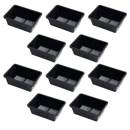 YARNOW 10 Pcs Mesh Bottom Trays Seedling Starter Trays Plastic Plant Reusable Recyclable Grow Plants Start Seeds Germination for Greenhouse Hydroponics Home Decor Accents