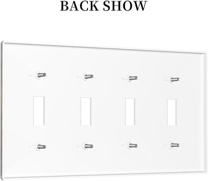 Decorative Art Light Switch Covers Wizard’s Hat & Spellbooks Quad Toggle 4 Gang Wall Plate Switch plate Electrical Faceplate for Home Decor
