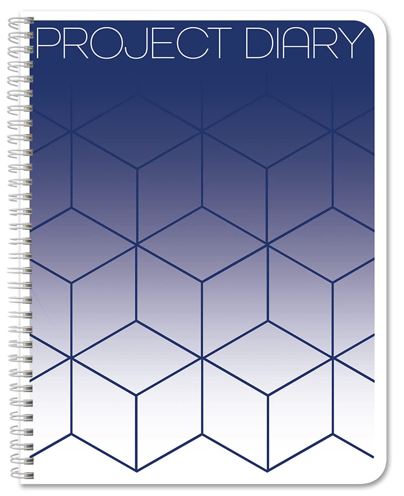 BookFactory Project Diary/Project Management Logbook - Wire-O, 100 Pages, 8.5'' x 11'' (Made in USA)