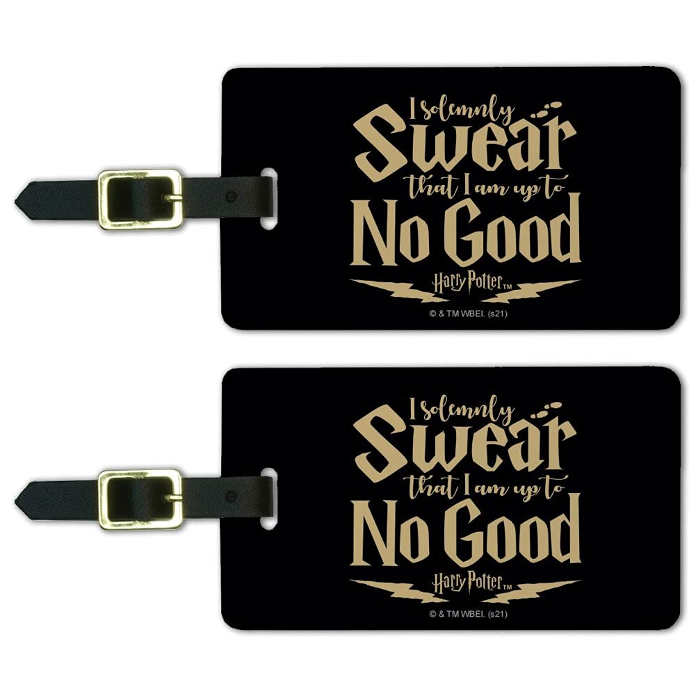 Harry Potter I Am Up To No Good Luggage ID Tags Carry-On Cards - Set of 2