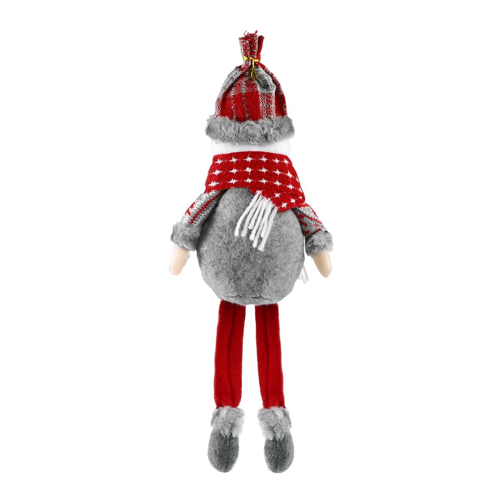SIQITECHNO Christmas Decorations Long-Legged Santa Claus Elk Mouse Snowmen Sitting Hanging Plush Figurine Doll Ornaments for Home Window Table Fireplace Shelf Sitter Christmas Party Decoration Gifts