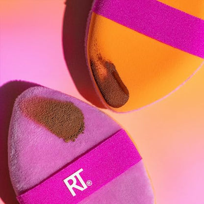 Real Techniques Miracle Complexion Sponge, Makeup Blending Sponge, For Liquid & Cream Foundation, Offers Light To Medium Coverage, Natural, Dewy Makeup, Orange Sponge, Latex-Free Foam, 1 Count