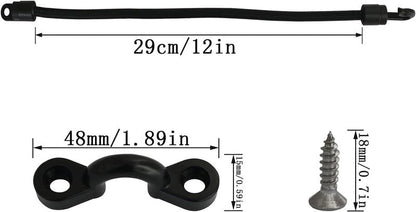 Deck Mount Connector - 2PCS Elastic Rope Bungee Rod Strap Holders for Fishing Boat & Kayak | Durable Hold Down Straps
