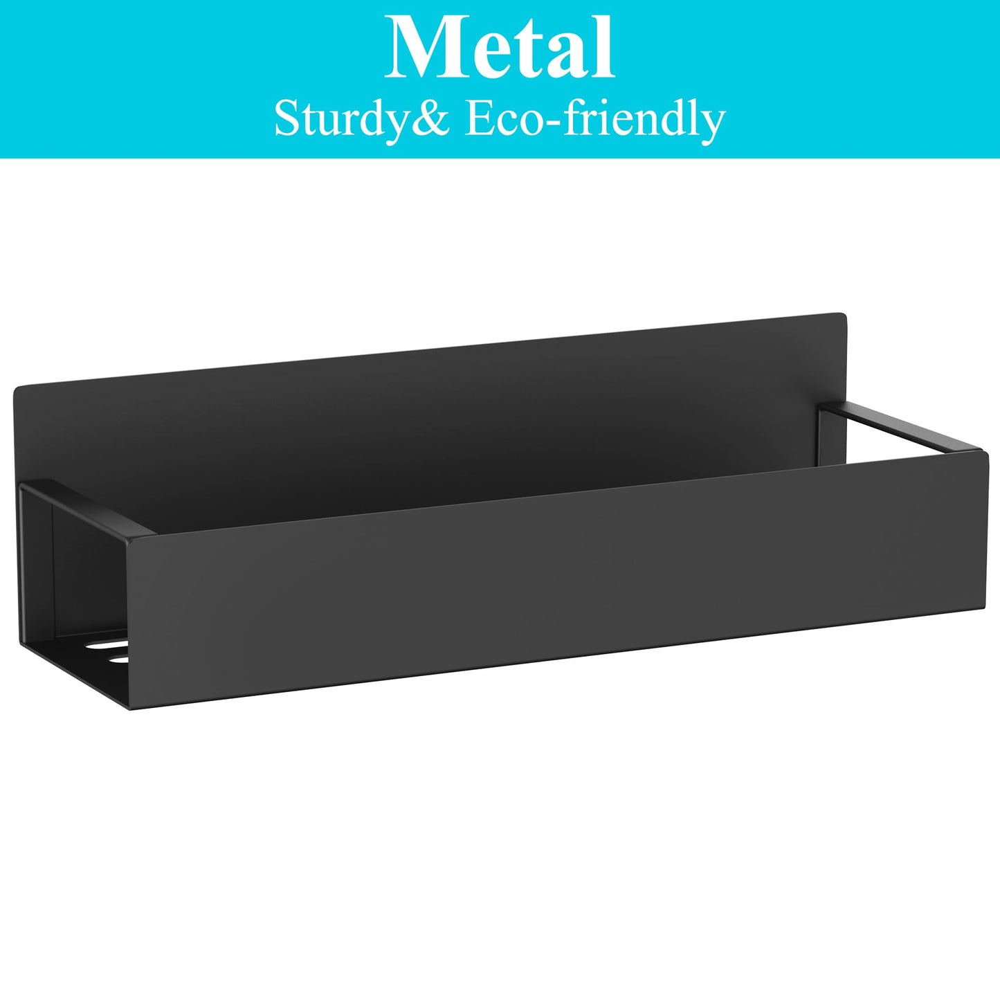 Metal 4 Pack Magnetic Spice Storage Rack Organizer for Refrigerator and Oven, Black Fridge Organizers and Storage