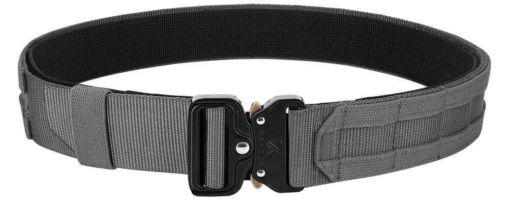 KRYDEX Quick Release Rigger MOLLE Belt 1.75 Inch Inner & Outer Tactical Heavy Duty Belt (WG, Large)