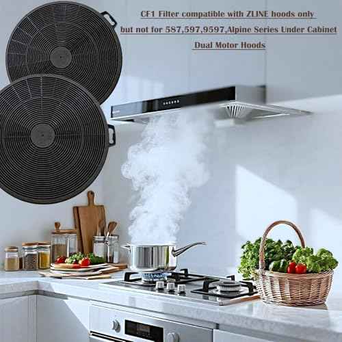4 Pack CF1 Range Hood Carbon Filters Compatible for Zline KB-36 KB-30 KE-30 IE77 Models-Also Fits Other ZlineModels,Excludes 587 597 9597,See Description