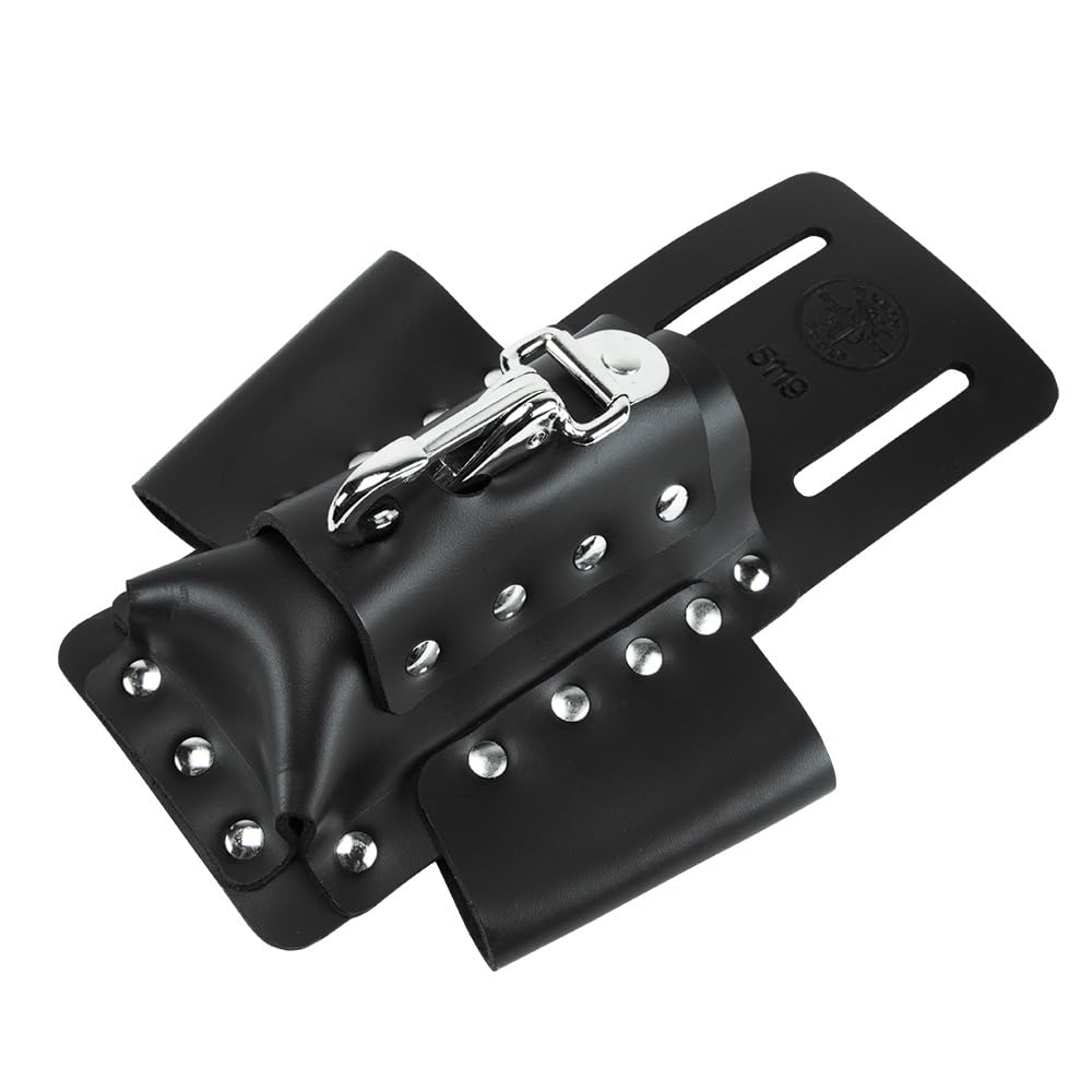Klein Tools 5119 Tool Pouch, Multi Tool Holder with 4 Pockets and Knife Holder is Great for Electrician Gifts