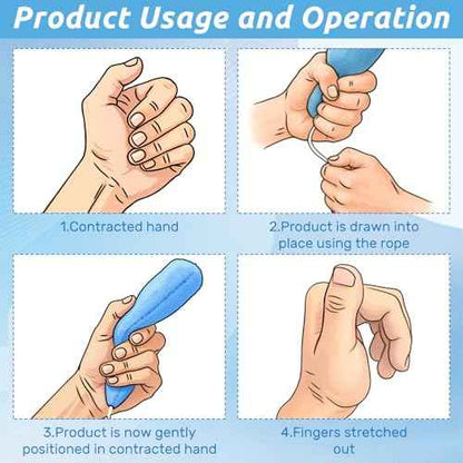 Soulchen 4 Pcs Palm Protector for Hand Carrot Shape Contracture Cushion with Wands, Support Finger Open Prevent Hand Contracture for Parkinson Dementia Arthritis