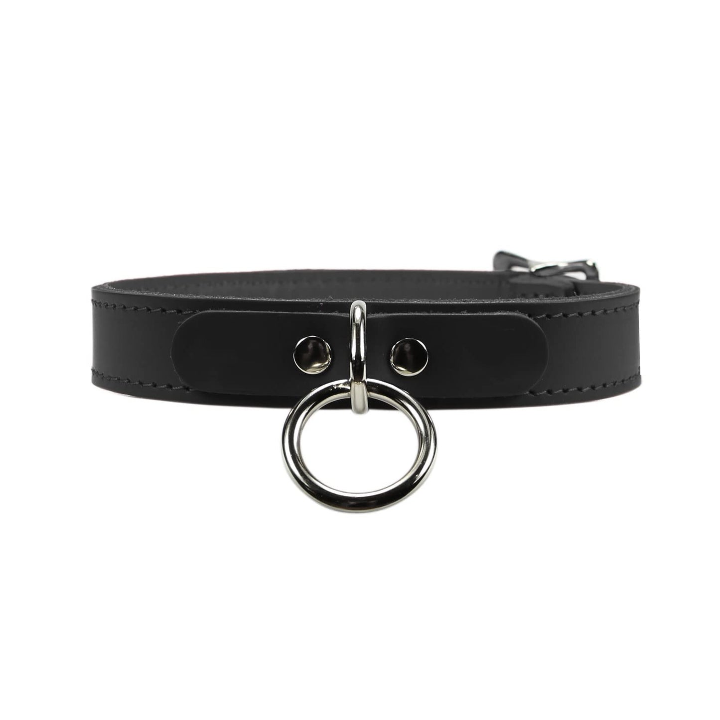 ODDO LEATHER Amelia Collar | Adjustable Premium Leather Neck Wrap for Women, Latigo Leather, Soft Lambskin Lining, Elegant Design, Specialty Choker Necklace - Black, Large, Fits 15.5" - 18.5" Necks