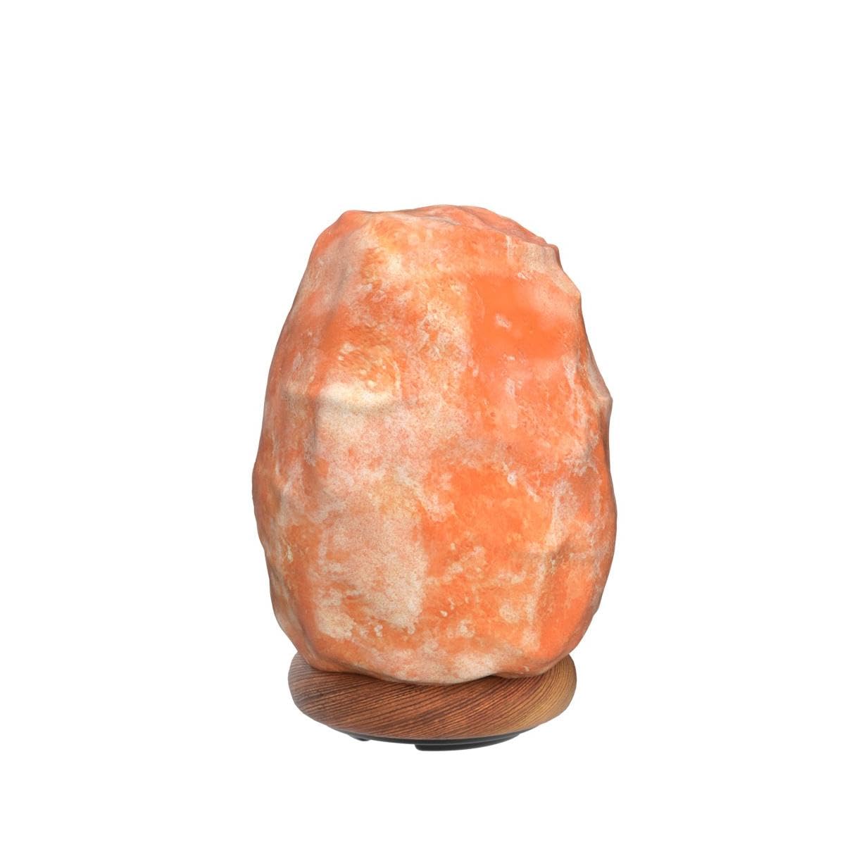 WBM Salt Lamp - USB Himalayan Salt Lamp with Touch Dimmer Control, Natural Pink Crystal, 5-7 lbs, Wooden Base, LED Bulb, Room Decor, Home Decor, Relaxation, Ambiance, Gift