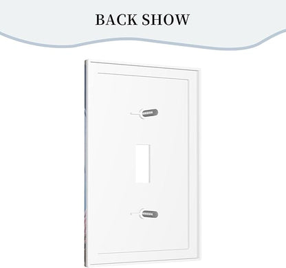 Decorative Art Light Switch Covers Seaside Window View Single Toggle Wall Plate Decorative Switchcover Electrical Switchplate for Home Decor