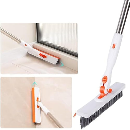 53''Grout Cleaner Brush with Long Handle,2 in 1 V-Shape Grout Line Scrubber 180¡ÆAdjustable for Crevice, Tile Line, Shower, Kitchen, Bathroom