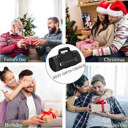 Tool Organizer Bag, Foldable Roll Up Bag Organizer w/ 2 Detachable Pouches, Heavy Duty Tool Storage Organization for Mechanic Carrying Toolbag, Dad Men Birthday Father Day, Gifts for Him (Black)