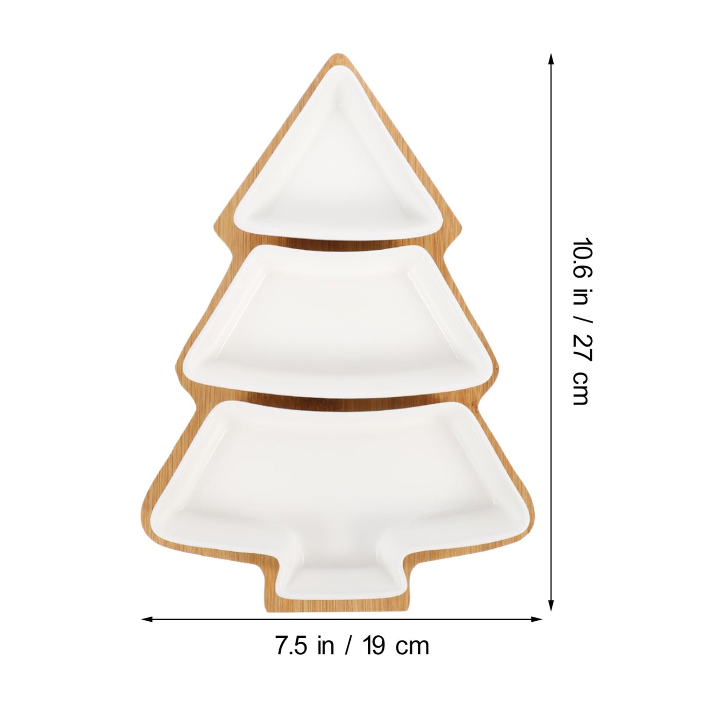 Christmas Tree Shape Candy Dish Ceramic Christmas Appetizer Tray for Snacks Candy Cookies Desserts Home Kitchen