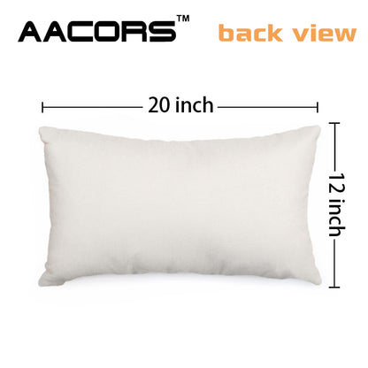 AACORS Christmas Pillow Cover 12X20 Set of 2, Baubles Christmas Tree Stars Joy Decoration Holiday Farmhouse Winter Pillow Case for Sofa Couch Decor（Red） AA613-12-2