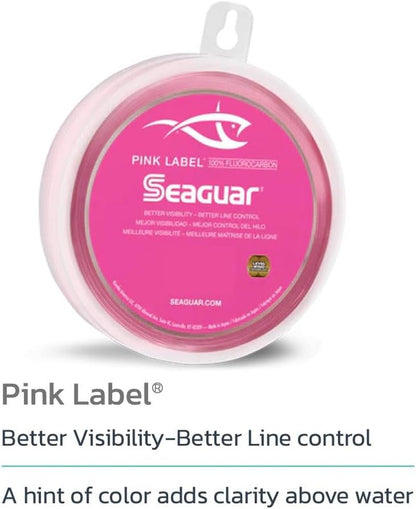 Seaguar Pink Label Fluorocarbon Saltwater Fishing Leader Line - Multiple Sizes Available