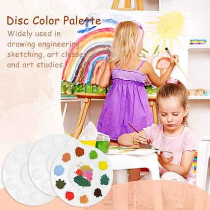 20 Pack Paint Tray Palettes for Kids, Plastic White Palettes for Students, Paint Holder, Paint Supplies
