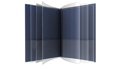 Nicky's® Multi Pocket Organizer, 10 or 14 Page Folder, Waterproof, Patented Tear-Resistant, Flexible Plastic, Proudly Made in USA, Binder Substitute. (14-in-1 Navy Blue)