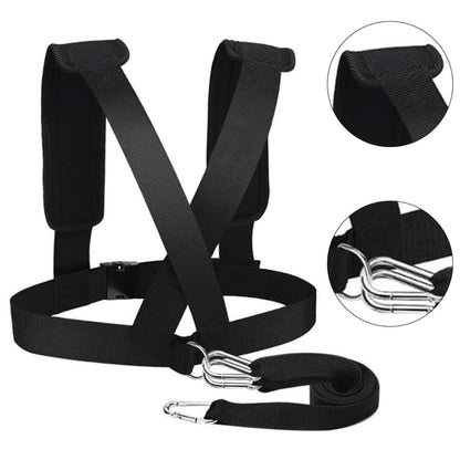 Sled Harness Tire Pulling Speed Resistance Power Belt Adjustable Weight Trainer with Pull Strap, Resistance Bands Bands