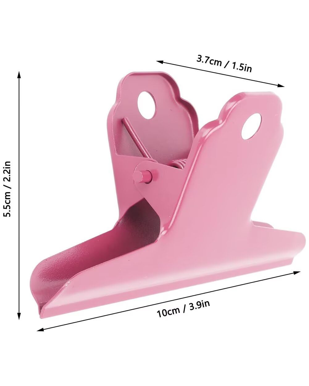 2PCS Extra Large Binder Clips Metal Bulldog Clips Large Paper Clamps Holder Chip Clips for Home School Office Drawing Bag Pink 4inch