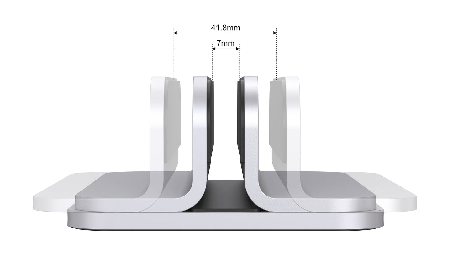 JOKItech Aluminum Laptop Stand, Sturdy and Adjustable, Compatible with Apple MacBook Pro/Air, Mac Mini, iPad Pro, Silver