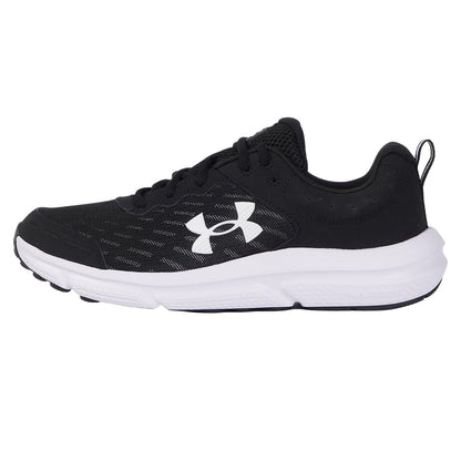 Under Armour Men's Charged Assert 10 Shoes, (001) Black/Black/White, 11