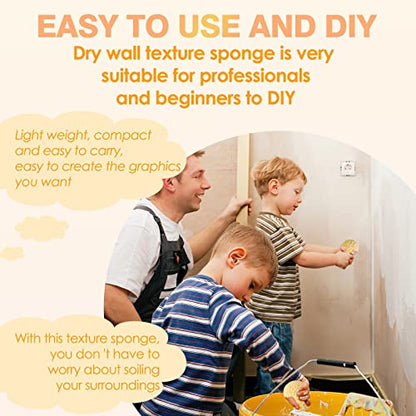 2 Pack Texture Sponge - Drywall Wall Patch & Ceiling Repair, Home Decor Sponge for DIY Painting, Popcorn Ceiling Texture, Sea Sponge Painting Sponges