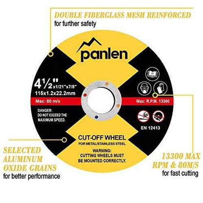 10 Pack Cutting Wheel 4 1/2 Metal Stainless Steel Cut Off Disk,Thin Cutting Blade for Angle Grinder