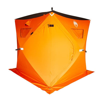 Nordic Legend Arctic Blaze 3-4 Man Pop-Up Portable Ice Fishing Shelter,34 Square Feet of Fishable Area, Portable Ice Shanty