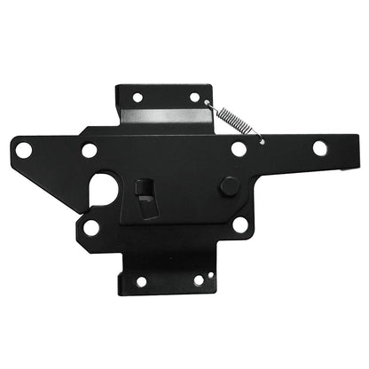 Self-Locking Gate Latch Heavy Duty Post Mount Automatic Gravity Lever Wood/PVC Fence Gate Lock with Fasteners Hardware,for Secure Pool |Yard | Gadren, Steel,Black