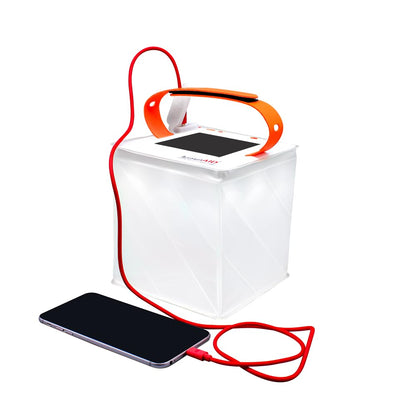 LuminAID Max Quick Inflate 2-in-1 Solar Camping Lantern and Phone Charger - Rechargeable LED Lamp for Camping, Hiking & Travel - Waterproof Emergency Light for Power Outages, Hurricane, Survival Kits