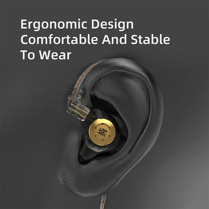 KZ EDX Pro in Ear Monitor Headphones KZ IEM Earphones Dual DD HiFi Stereo Sound Stage Earphones Wired Noise Cancelling Gaming Earbuds for Musicians Singer Audiophiles
