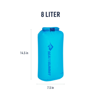 Sea to Summit Ultra-Sil Dry Bag, Ultralight Waterproof Dry Storage, 8 Liter, Atoll Blue