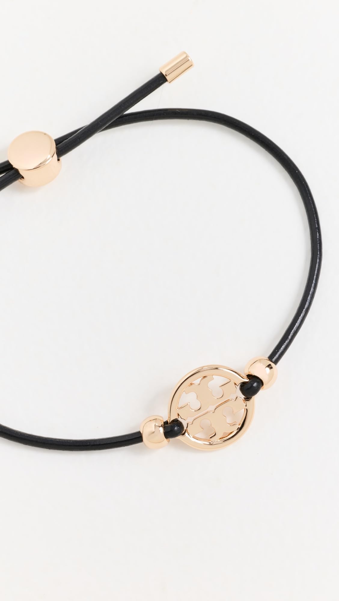 Tory Burch Women's Miller Slider Bracelet, Tory Gold/Black, One Size