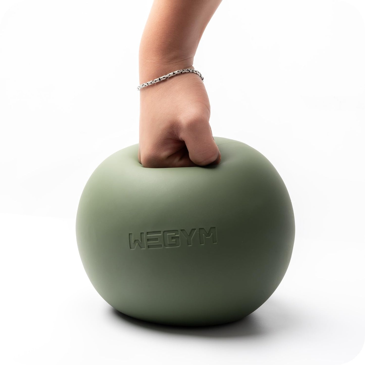 WeGym Pilates Ball 7.87 inch with Pump, Slip Resistant Exercise Ball, Mini Yoga Ball Core Strength, Workout at Home Gym, Forest