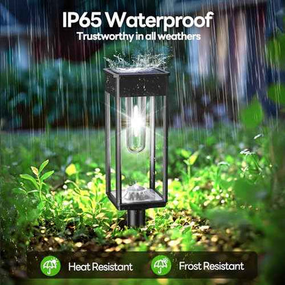 Solar Pathway Lights Outdoor IP65 Waterproof, 8 Pack 6500K LED Auto On/Off Walkway Landscape Light for Yard Lawn Garden Patio Driveway Outside Decor, Cool White