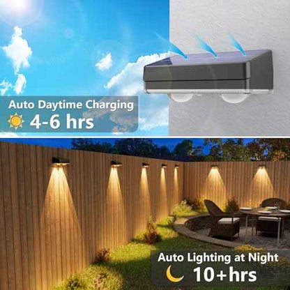 VOLISUN Solar Fence Lights Outdoor 12 Pack, 10 Colors £¦ Color Changing Fence Lights Solar Powered, IP65 Waterproof Solar Lights for Fence, Garden, Patio, Backyard, Railing, Deck, Wall, Pool£¨Black£©