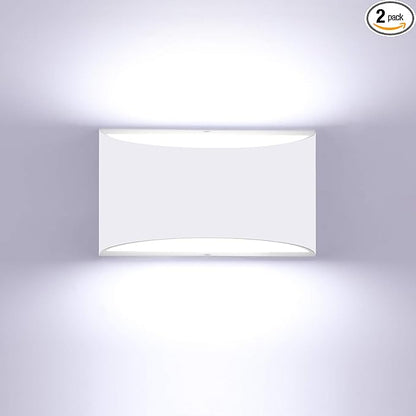 Lightess Indoor LED Wall Lamp 12W Dimmable Up Down Wall Light for Living Room Bedroom Hallway Staircase Cool White