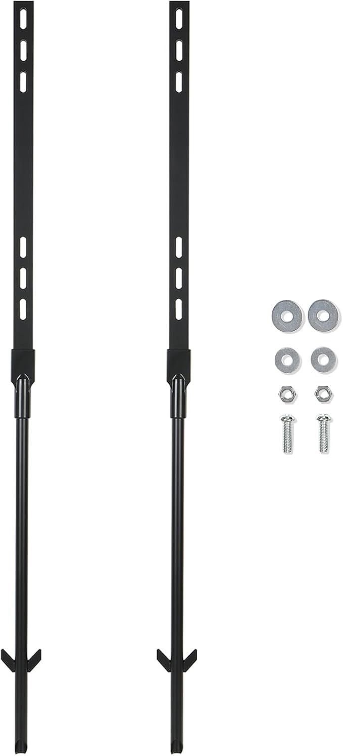 2 Pack 36 Inches Metal Yard Sign Stakes, Sturdy Black Yard Sign Holder for Outdoor Lawn Garden, Waterproof and Rustproof, Easy to Mount, Fits 10x14 Inch Signs (not included)
