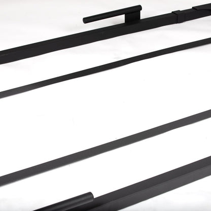 Titan Fitness Half Deadlift Platform, 8FT x 4FT Bolt-Together Steel Frame with 4 Pack Rubber Tiles, Olympic Strength Training Dedicated Lifting Space, Protects Floor, Weights, Bar, Includes Band Pegs