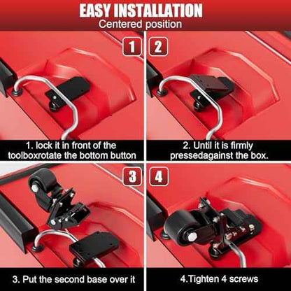 Steel Construction Front Wheels, Packout Caster Wheel kit fit for Milwaukee Packout Rolling Tool Box- Accessories for Packout Toolbox, 200 Lbs Capacity
