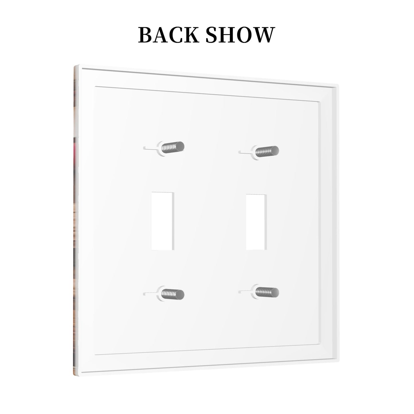 Decorative Art Light Switch Covers Christmas Sleigh & Gifts 2 Gang Double Toggle Wall Plate Decorative Switchcover Electrical Switchplate for Home Decor