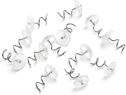 Akstore 20 Pcs Bed Skirt Pins Clear Heads Twist Pins for Upholstery, Slipcovers and Bedskirts, Bedskirt Pins (20PCS)