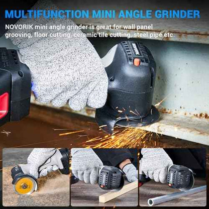 Brushless Angle Grinder Tool,20V Portable Angle Grinder with 5-Cutting Discs 28000rpm,Power Angle Grinder for Wood Metal Stone Concrete